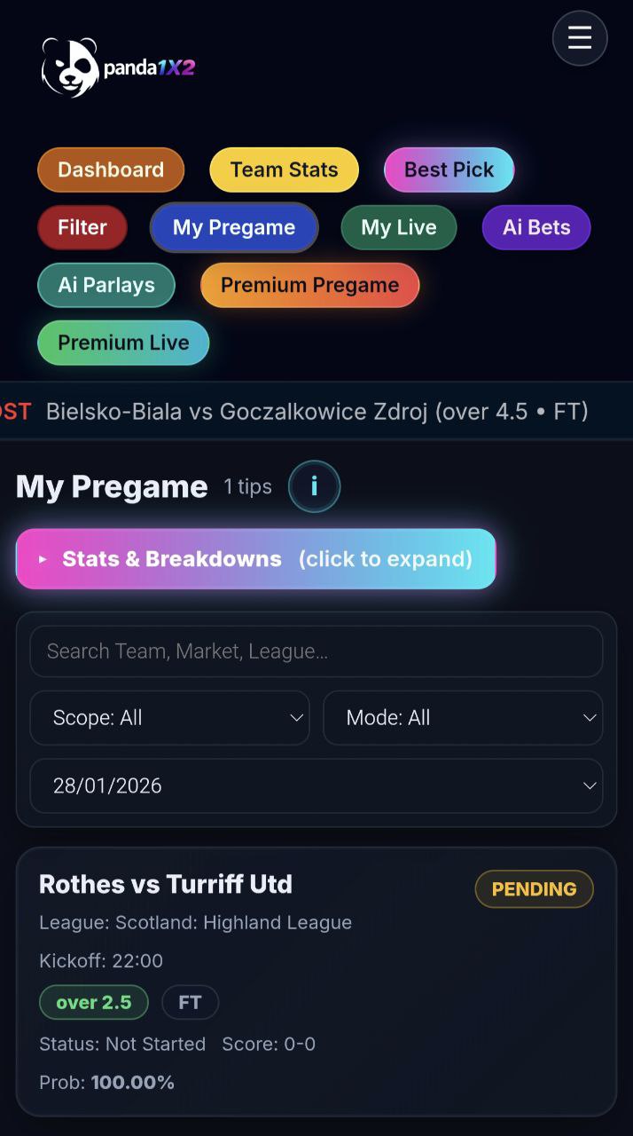 Premium Pregame Feature Mobile